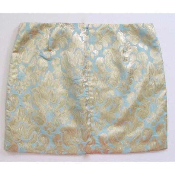 New J. Crew Factory Metallic Brocade Mini Skirt - Picture 2 of 4